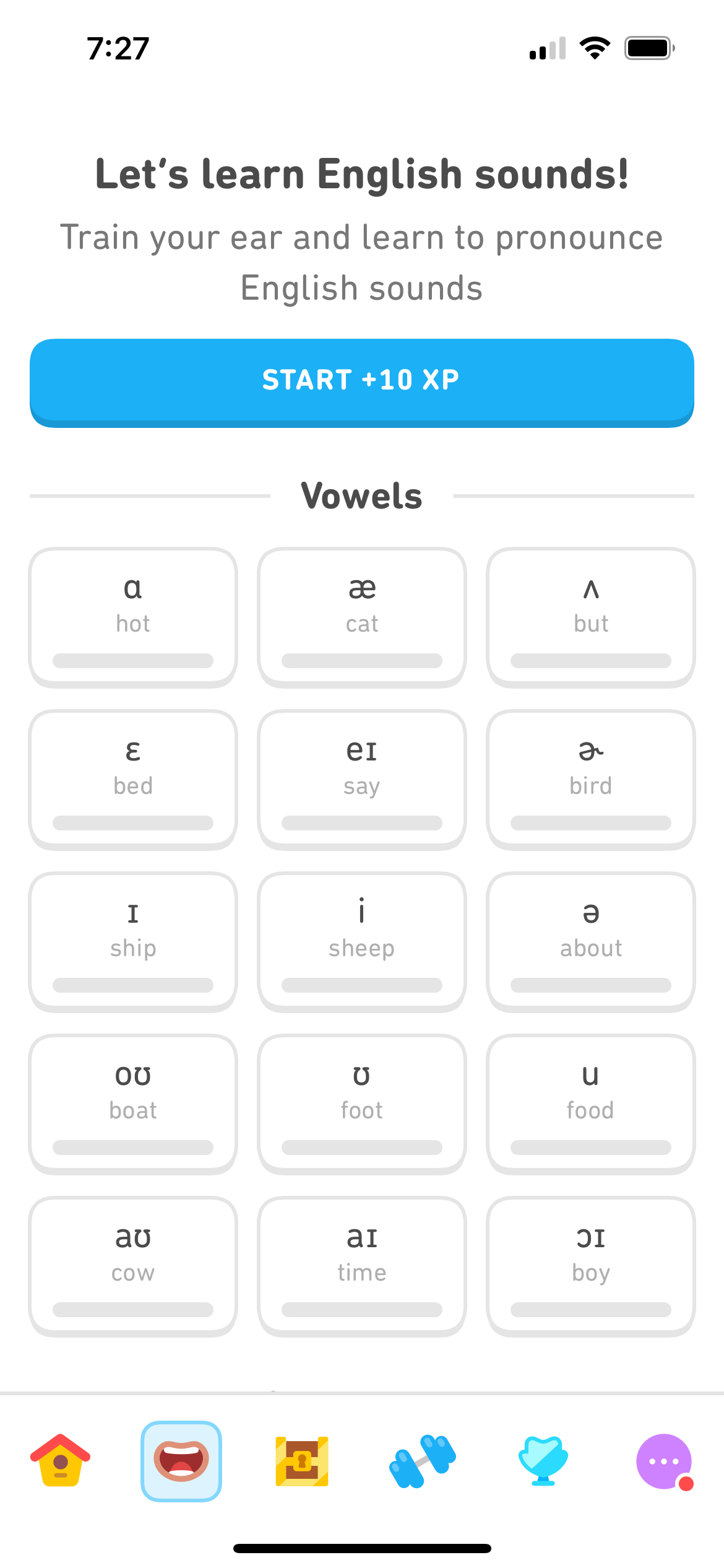 How to practice English pronunciation on Duolingo
